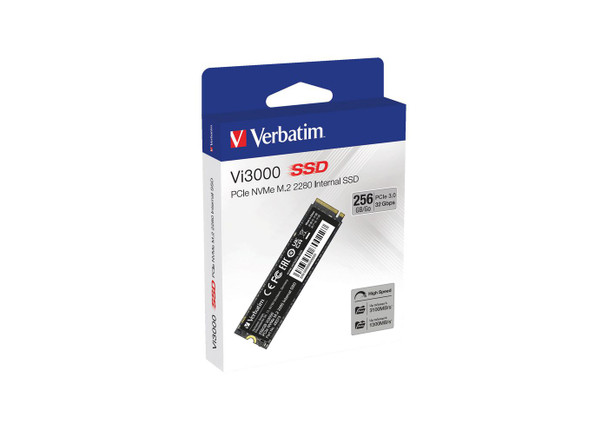 Verbatim 49373 Vi3000 PCIe NVMe M.2 SSD 256GB 49373