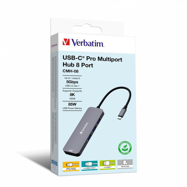 Verbatim 32151 USB-C Pro Multiport Hub 8 32151