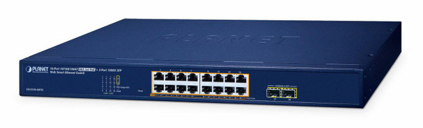 Planet GS-2210-16P2S 16-Port 10/100/1000T 802.3at GS-2210-16P2S