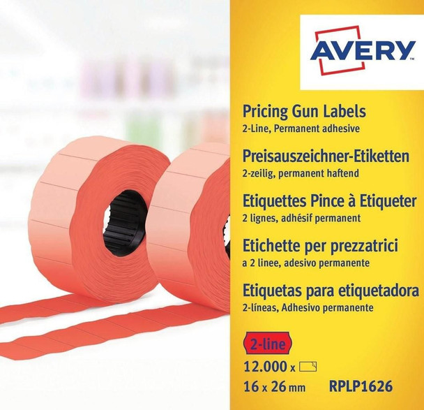 Avery RPLP1626 Printer Label Red RPLP1626