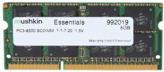 Mushkin 992019 So-Dimm 8Gb Ddr3 Essentials 992019