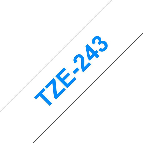 Brother TZE243 Tape Blue on White 18mm TZE243
