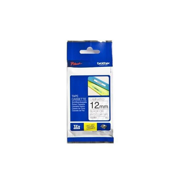 Brother TZEM31 Tape Black on Matt Clear 12mm TZEM31