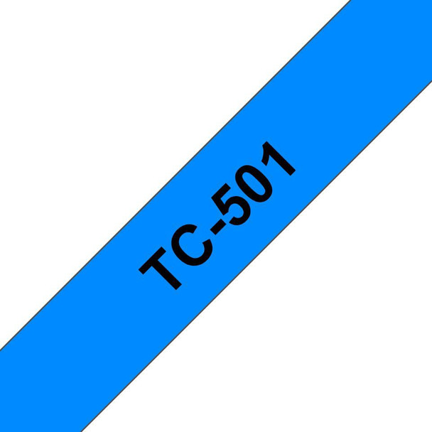 Brother TC501 Gloss Laminat 12mm. Black/Blue TC501