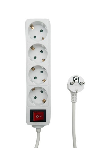 MicroConnect MC-GRU0045WS 4-way Scho Power Strip MC-GRU0045WS