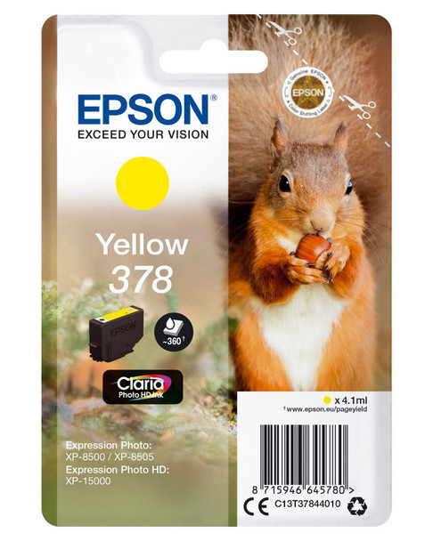 Epson C13T37844020 Singlepack Yellow 378 C13T37844020