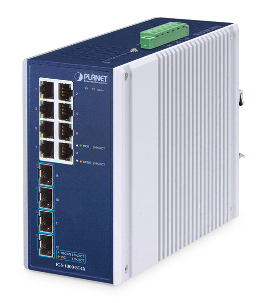 Planet IGS-1000-8T4X IP30 Industrial 8-Port IGS-1000-8T4X