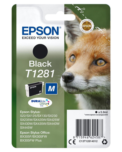 Epson C13T12814022 T1281 ink cartridge blk C13T12814022