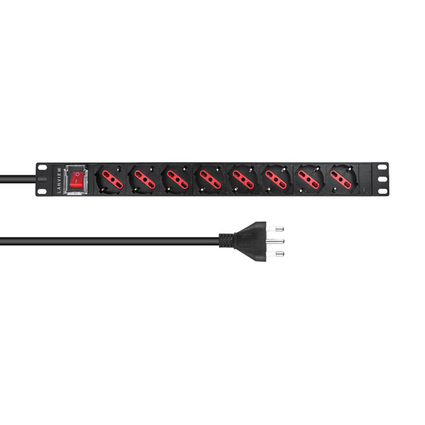 Lanview LVR-2MIT-SW-IT8 1U 19 " 8 port Type F/J. LVR-2MIT-SW-IT8