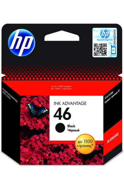 HP CZ637AE#BFW 46 Black Original Ink CZ637AE#BFW