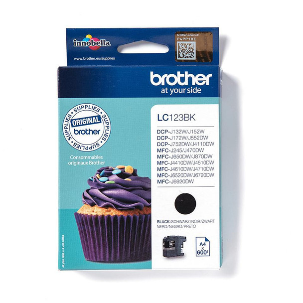 Brother LC-123BK Ink Black. 9mlHigh capacity LC-123BK