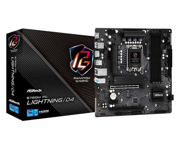 Asrock 90-MXBLY0-A0UAYZ B760M Pg Lightning/D4 Intel 90-MXBLY0-A0UAYZ