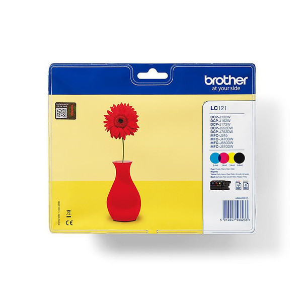 Brother LC-121VALBPDR Ink Cartridge 4 PcS LC-121VALBPDR