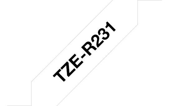 Brother TZE-R231 Label-Making Tape Black On TZE-R231