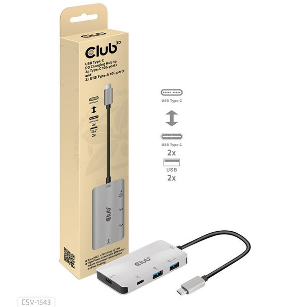 Club3D CSV-1543 Usb Gen2 Type-C Pd Charging CSV-1543