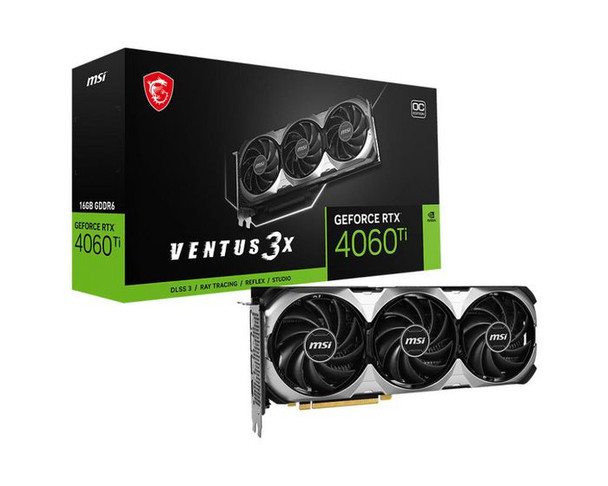 MSI RTX 4060 TI VENTUS 3X 16G OC 16G Oc Graphics Card Nvidia RTX 4060 TI VENTUS 3X 16G OC