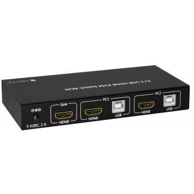 Techly IDATA-KVM-HDMI2U 2X1 Usb Hdmi 4Kx2K Idata IDATA-KVM-HDMI2U