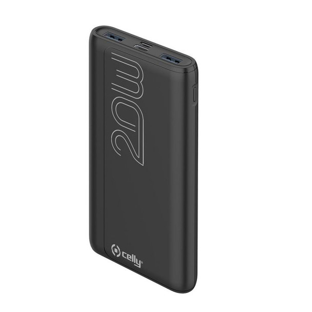 Celly PBPD10000EVOBK Power Bank 10000 Mah Black PBPD10000EVOBK