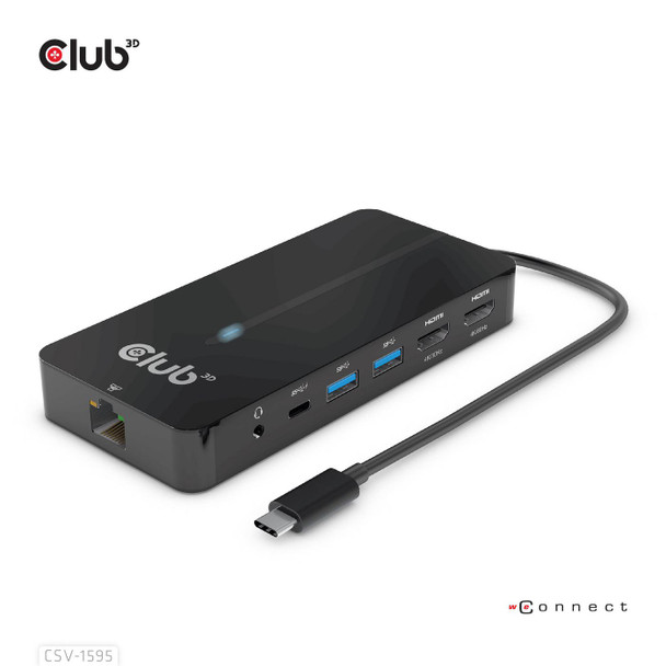 Club3D CSV-1595 Type-C 7-In-1 Hub With 2X CSV-1595