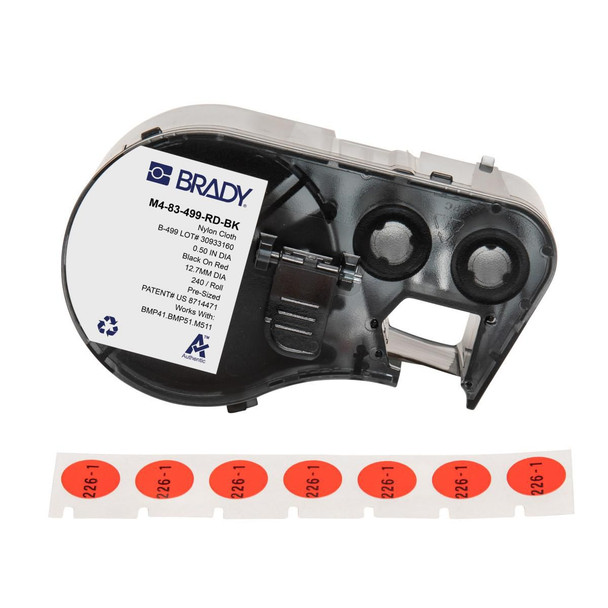 Brady M4-83-499-RD-BK BMP41/BMP51/M511 Label M4-83-499-RD-BK