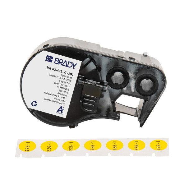 Brady M4-83-499-YL-BK BMP41/BMP51/M511 Label M4-83-499-YL-BK