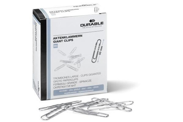 Durable 122625 Paper Clip Metal 100 PcS 122625