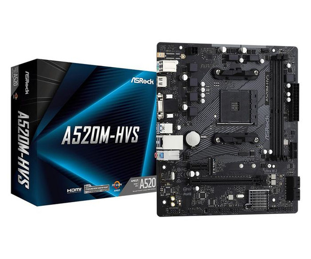 Asrock A520M-HVS Amd A520 Socket Am4 Micro Atx A520M-HVS