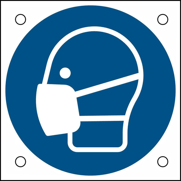 Brady M/M016/NT/ALU05-50X50-1 ISO Safety Sign - Wear a mask M/M016/NT/ALU05-50X50-1