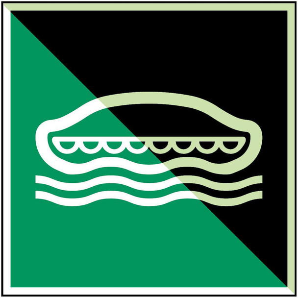 Brady E/E036/NT-SA-PHOLUMC-200X200/1-B Lifeboat - ISO 7010 E/E036/NT-SA-PHOLUMC-200X200/1-B