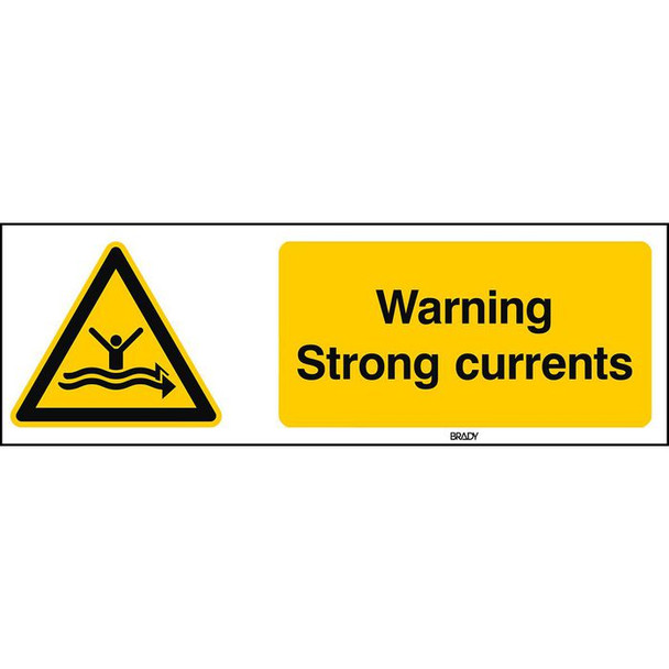 Brady W/W057/EN500/PP-600X200-1 ISO Safety Sign - Warning W/W057/EN500/PP-600X200-1