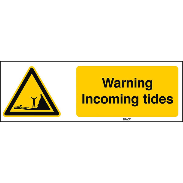 Brady W/W060/EN503/ALU-150X50-1 ISO Safety Sign - Warning W/W060/EN503/ALU-150X50-1