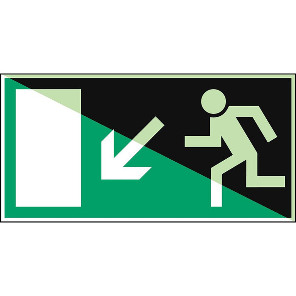 Brady E/X378/NT-SA-PHOLUMC-300X150/1-B Glow-in-the-dark safety sign E/X378/NT-SA-PHOLUMC-300X150/1-B