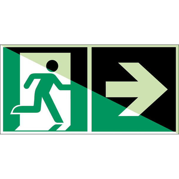 Brady E/E002//A90/NT-ALU-PHOLUMC-300X150/1-B Glow-in-the-dark safety sign E/E002//A90/NT-ALU-PHOLUMC-300X150/1-B