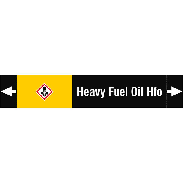 Brady ISO20560PM-165X30-HEAVY FUEL OIL HFO ISO 20560 Pipe Markers - ISO20560PM-165X30-HEAVY FUEL OIL HFO