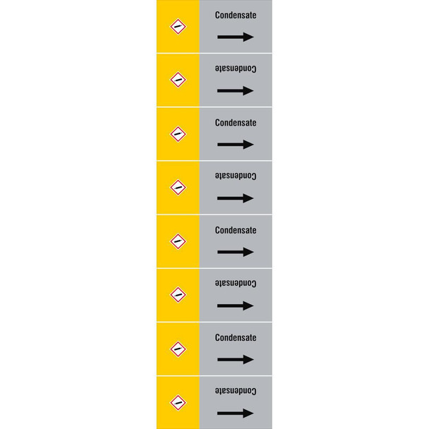 Brady ISO20560PM-135X500-CONDENSATE ISO 20560 Pipe Markers - Gas ISO20560PM-135X500-CONDENSATE
