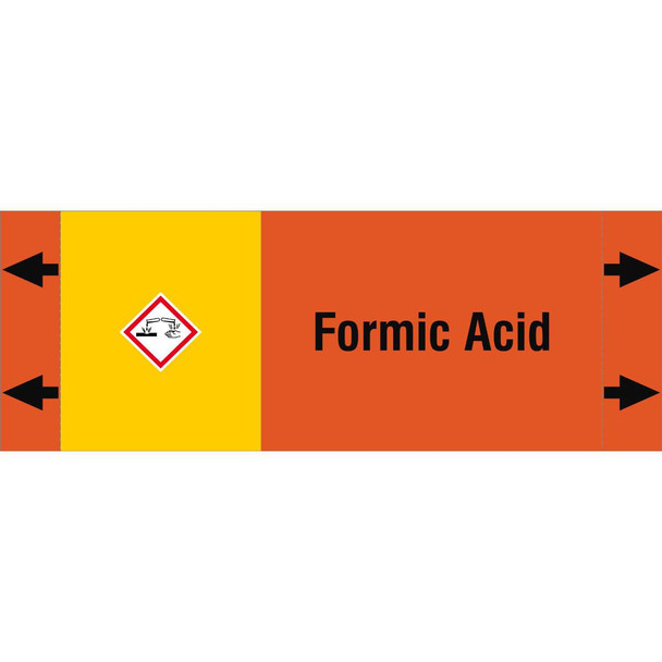 Brady ISO20560PM-165X60-FORMIC ACID ISO 20560 Pipe Markers - Acids ISO20560PM-165X60-FORMIC ACID