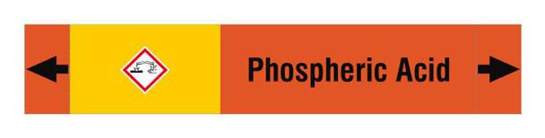 Brady ISO20560PM-165X30-PHOSPHORIC ACID ISO 20560 Pipe Markers - Acids ISO20560PM-165X30-PHOSPHORIC ACID