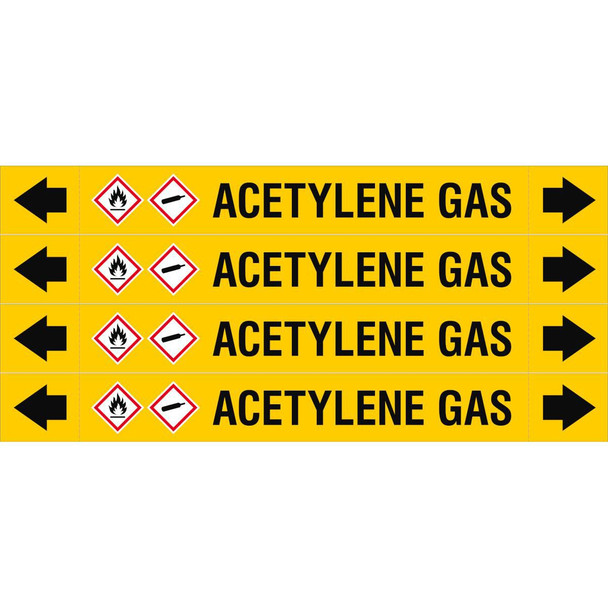 Brady ASMEPM-26X230MM-ACETYLENE GAS ASME - Pipemarkers - ASMEPM-26X230MM-ACETYLENE GAS