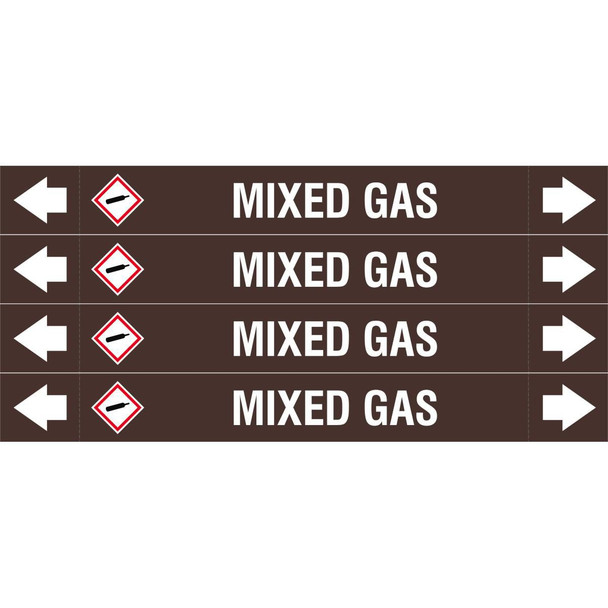 Brady ASMEPM-26X230MM-MIXED GAS ASME - Pipemarkers - Mixed Gas ASMEPM-26X230MM-MIXED GAS
