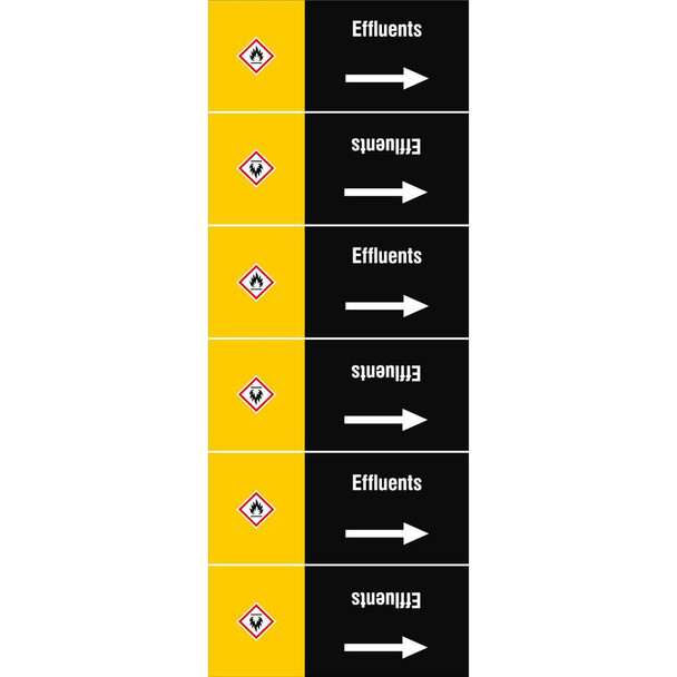 Brady ISO20560PM-135X350-EFFLUENTS ISO 20560 Pipe Markers - ISO20560PM-135X350-EFFLUENTS