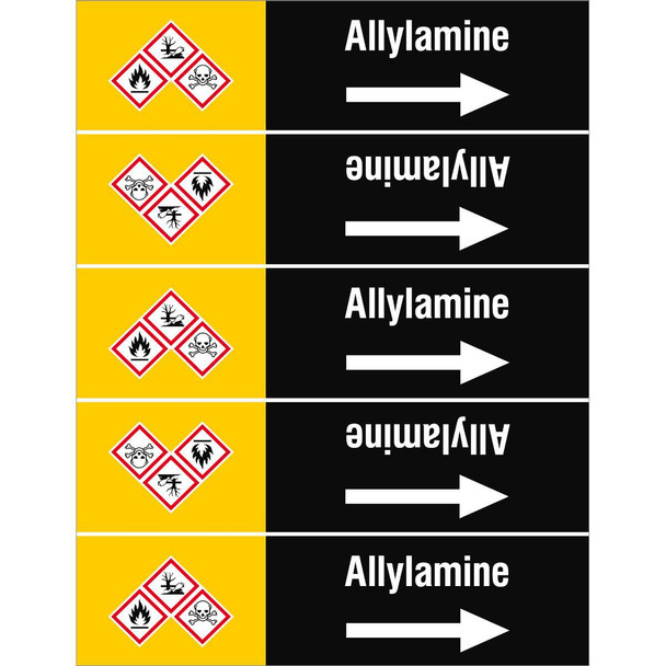 Brady ISO20560PM-135X175-ALLYLAMINE ISO 20560 Pipe Markers - ISO20560PM-135X175-ALLYLAMINE