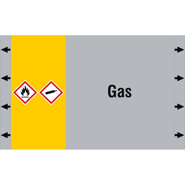 Brady ISO20560PM-340X210-GAS ISO 20560 Pipe Markers - Gas ISO20560PM-340X210-GAS