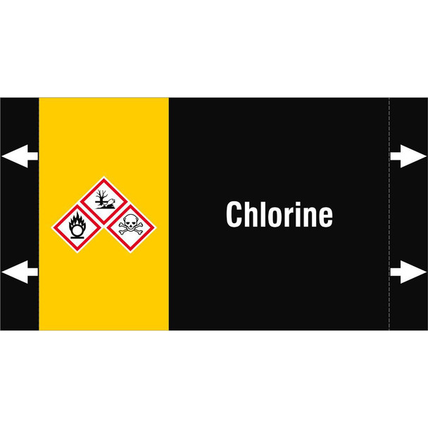Brady ISO20560PM-165X90-CHLORINE ISO 20560 Pipe Markers - ISO20560PM-165X90-CHLORINE
