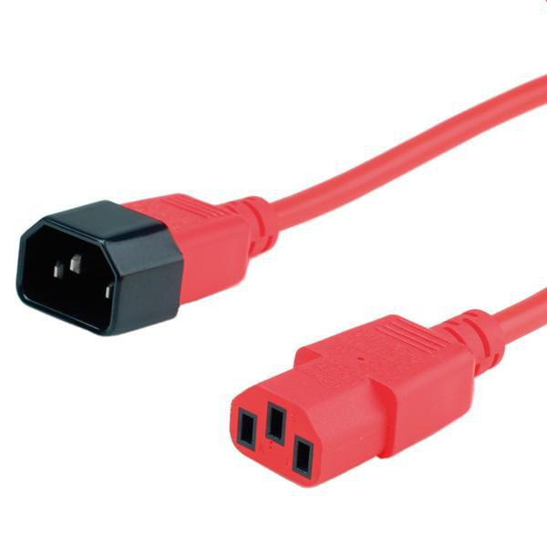 Roline 19.08.1520 Monitor Power Cable. Red 1.8 M 19.08.1520