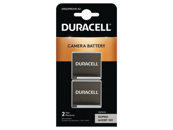Duracell DRGOPROH5-X2 Camera/Camcorder Battery 1250 DRGOPROH5-X2