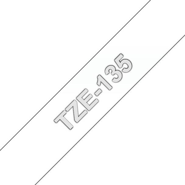 Brother TZE135 Tape White on Clear 12mm TZE135