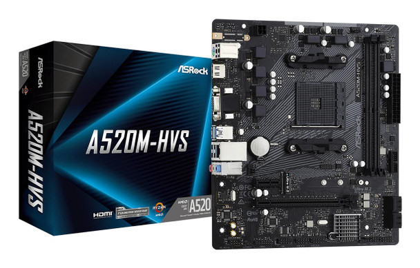Asrock 90-MXBE60-A0UAYZ A520M-Hvs Amd A520 Socket Am4 90-MXBE60-A0UAYZ