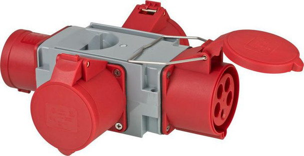 Brennenstuhl 1081670 Power Plug Adapter Grey. Red 1081670