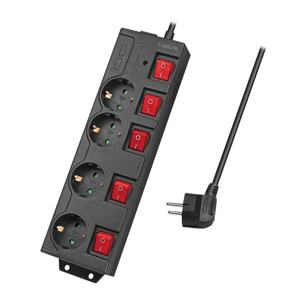 LogiLink LPS251 Power Extension 1.5 M 4 Ac LPS251