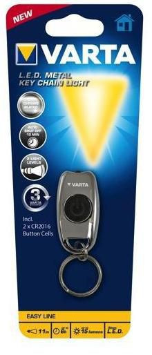 Varta 16603101401 L.E.D. Metal Key Chain Light 16603101401